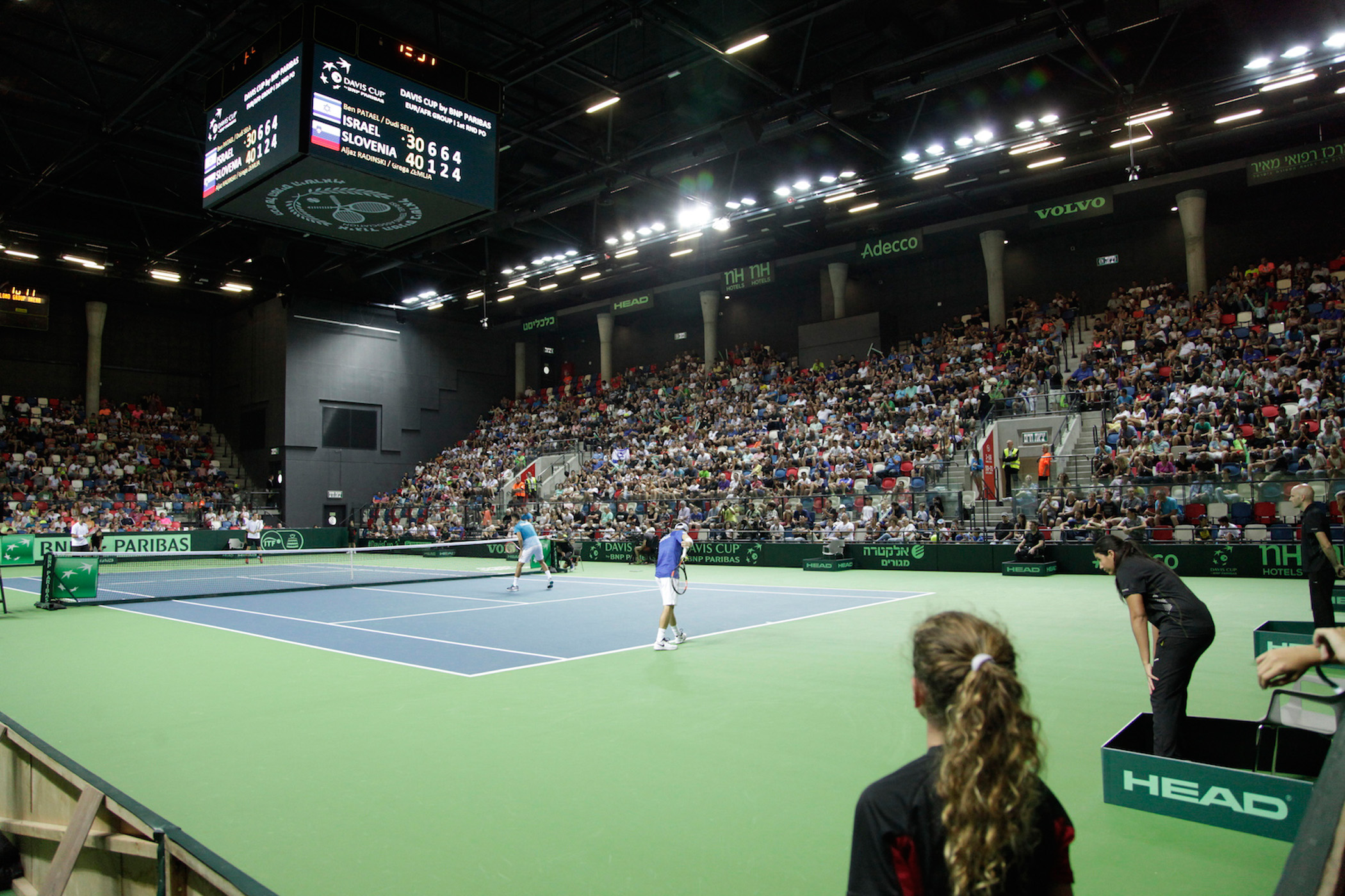 Davis Cup competition in Tel Aviv Courtesy of the Israel Tennis Federation Davis Cup competition in Tel Aviv Courtesy of the Israel Tennis Federation